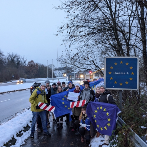 #dontTouchMySchengen bei Flensburg - Unsere Aktion für offene Grenzen an der deutsch-dänischen Grenze